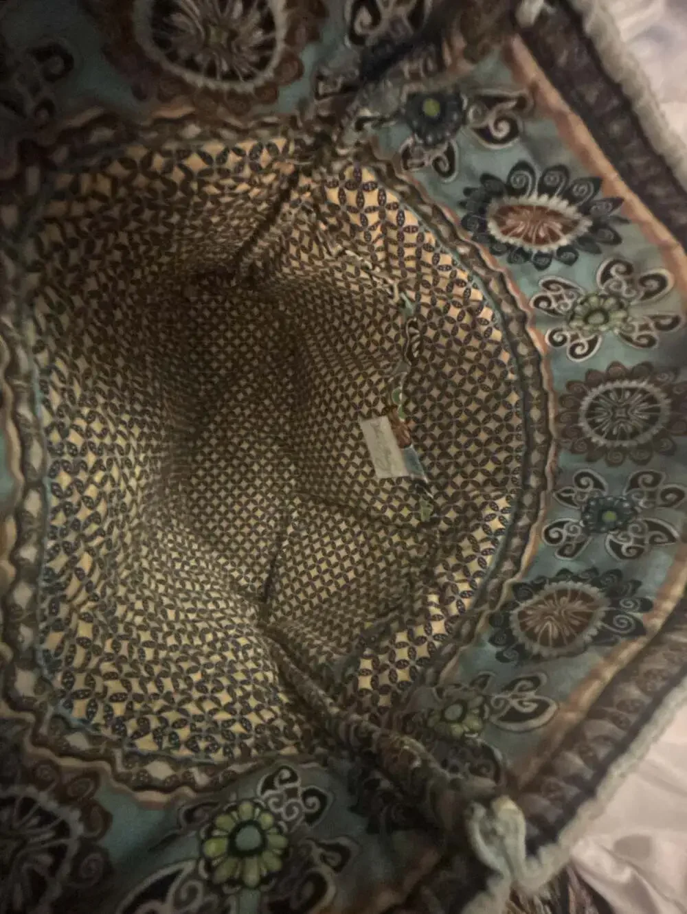 Vera Bradley Quilted Floral Paisley Shoulder Tote Bag